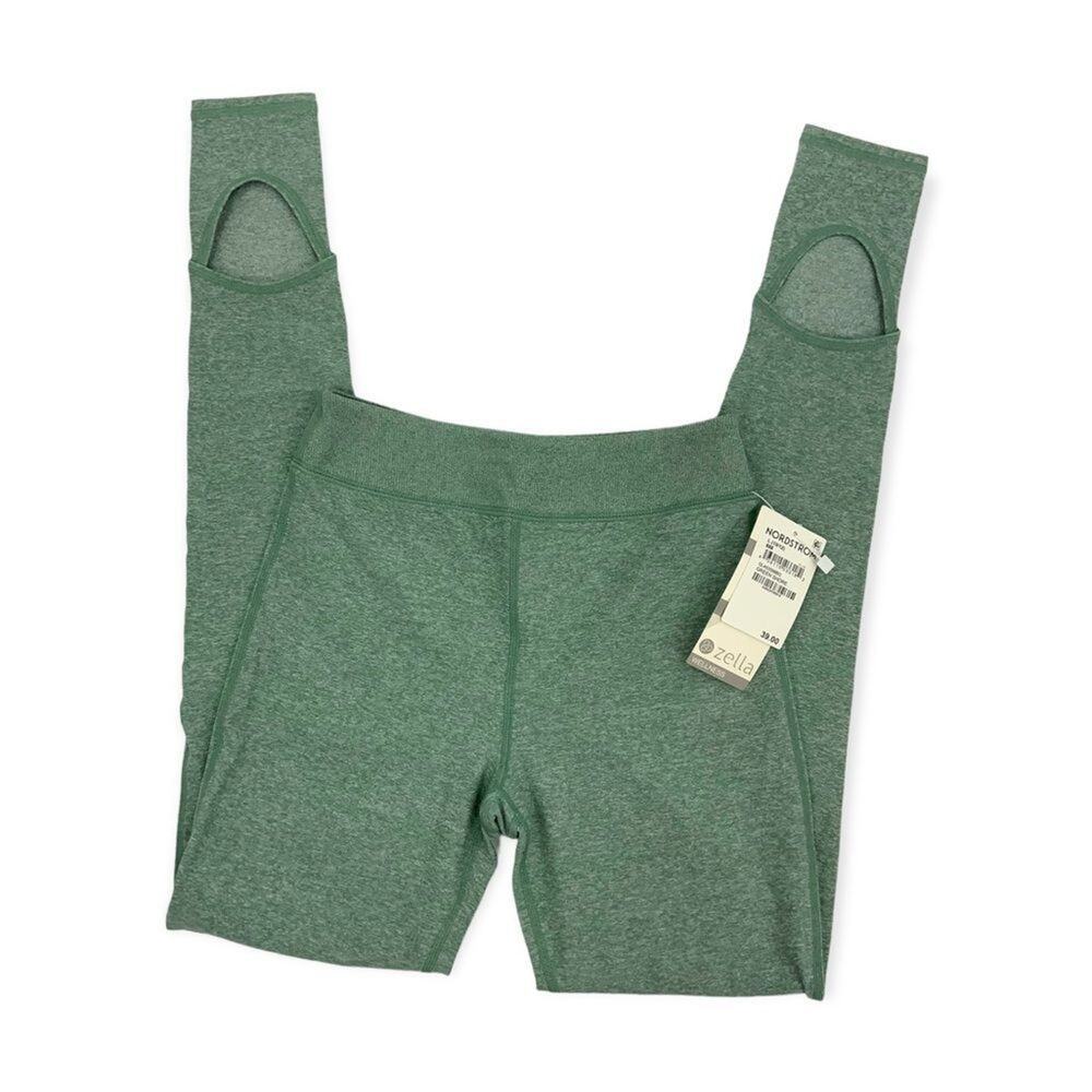 Zella Girls Green Shore Stirrup Leggings Size Medium (8/10) NWT $39 MSRP